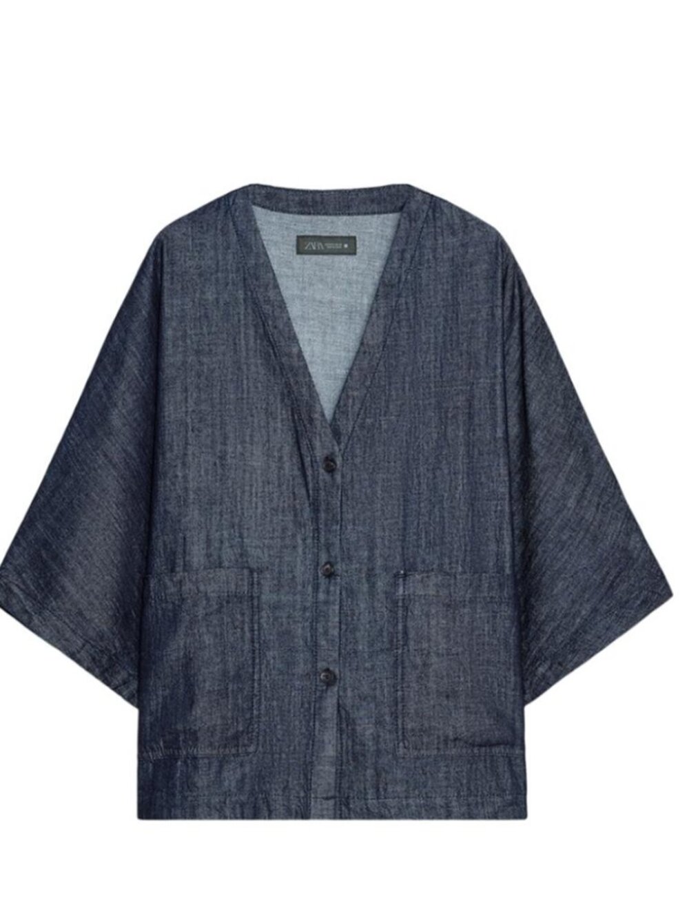 Zara RELAXED DENIM SHIRT ZW COLLECTION size M NWOT